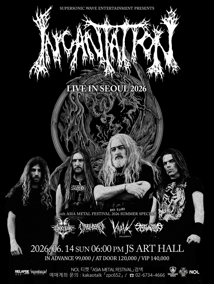 INCANTATION  LIVE IN SEOUL 2026 상세 이미지